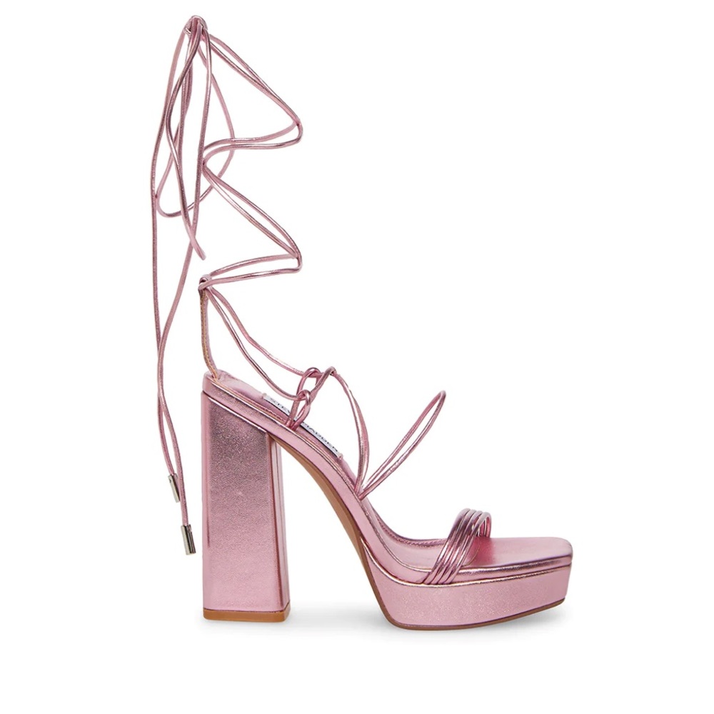 Steve Madden Pink Matallic Platforms